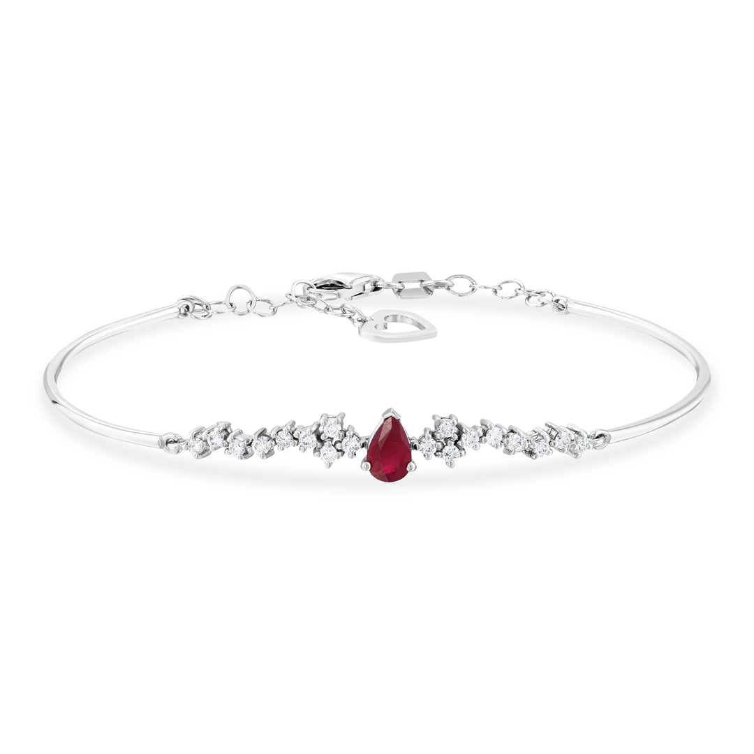 0.77 Karat Ruby Diamond Bracelet