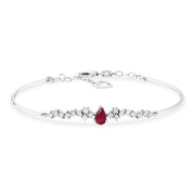 0.77 Karat Ruby Diamond Bracelet