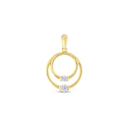 14ct Stone Set Halka Design Gold Pendant (Chain Not Included)