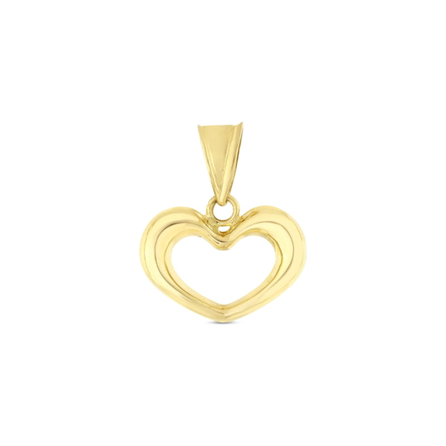 14ct Heart Gold Pendant (Chain Not Included)