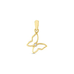 Load image into Gallery viewer, 14ct Stone Set Butterfly Gold Pendant (Chain Not Included)