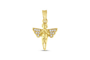 14ct Stone Set Kanatli Design Melek Gold Pendant (Chain Not Included)