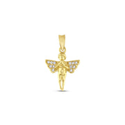 14ct Stone Set Kanatli Design Melek Gold Pendant (Chain Not Included)
