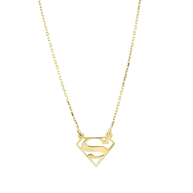 14ct Superman Design Gold Necklace