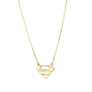 14ct Superman Design Gold Necklace