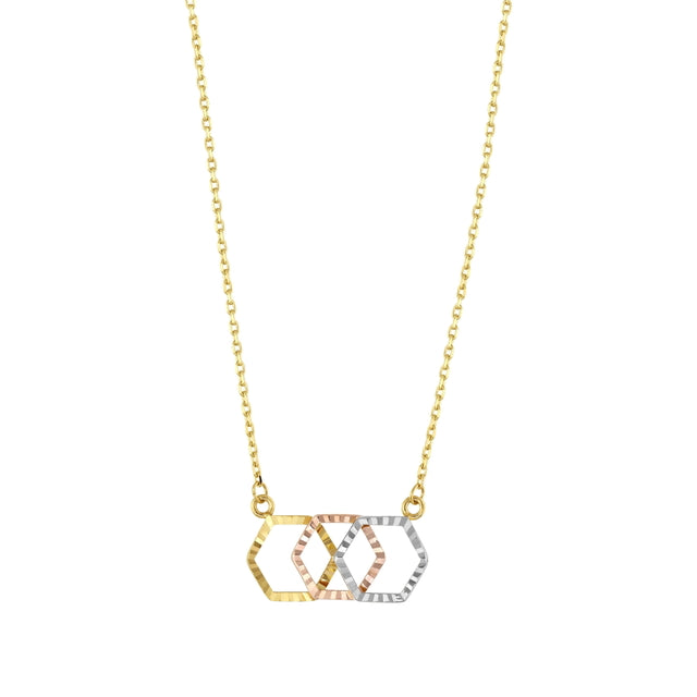 14ct Uc Colour Isilitili Design Gold Necklace
