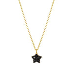 Load image into Gallery viewer, 14ct Siyah Stone Set Yildiz Gold Necklace