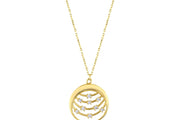 14ct Stone Set Design Galaksi Gold Necklace
