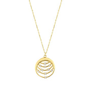 14ct Stone Set Design Galaksi Gold Necklace