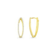 14ct Stone Set Design Tiny Gold Earrings