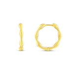 Load image into Gallery viewer, 14ct Bone Design Hoop Gold Earrings