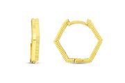14ct Flare Design Hoop Gold Earrings