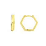 Load image into Gallery viewer, 14ct Flare Design Hoop Gold Earrings