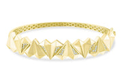 14ct Stone Set Reef Design Gold Cuff Bracelet
