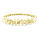 Load image into Gallery viewer, 14ct Stone Set Reef Design Gold Cuff Bracelet