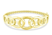 14ct Groove Design Gold Cuff Bracelet