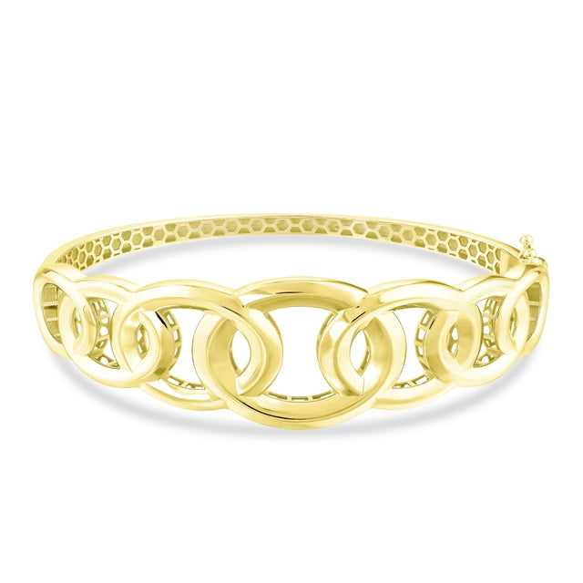14ct Groove Design Gold Cuff Bracelet
