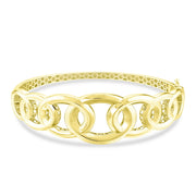 14ct Groove Design Gold Cuff Bracelet