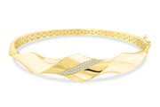 14ct Volute Design Gold Cuff Bracelet