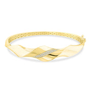 14ct Volute Design Gold Cuff Bracelet