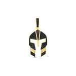 Load image into Gallery viewer, 14ct Siyah Stone Set Migfer Gold Pendant (Chain Not Included)