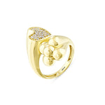 Load image into Gallery viewer, 14ct Risus Design Gold Ring
