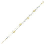 14ct Cift Zincirli Barbarossa Design Gold Bracelet