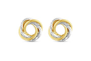 14ct Two-Tone Halkalar Design Gold Earrings