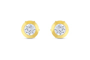 14ct Solitaire Yellow Gold Earrings