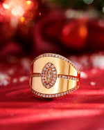 Load image into Gallery viewer, 14ct Trim Design Gold Ring