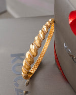 Load image into Gallery viewer, 14ct Capella Cuff Gold Bracelet