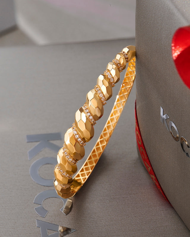 14ct Capella Cuff Gold Bracelet
