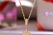 14ct Stone Set Design North Star Gold Pendant (Chain Not Included)