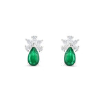 Load image into Gallery viewer, 7.88 Karat Emerald Diamond Earrings
