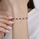 Load image into Gallery viewer, 4.47 Karat Ruby Diamond Bracelet