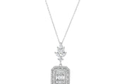0.56 Karat Baguette Diamond Necklace