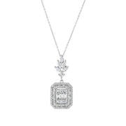 0.56 Karat Baguette Diamond Necklace