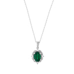 Load image into Gallery viewer, 0.91 Karat Emerald Diamond Necklace