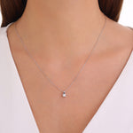 Load image into Gallery viewer, 0.10 Karat EF SI Solitaire Diamond Necklace