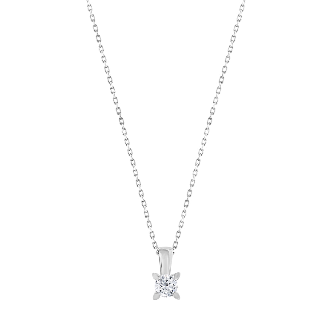 0.21 Karat EF SI Solitaire Diamond Necklace