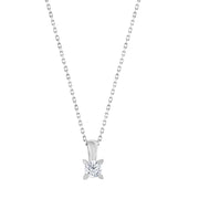 0.21 Karat EF SI Solitaire Diamond Necklace