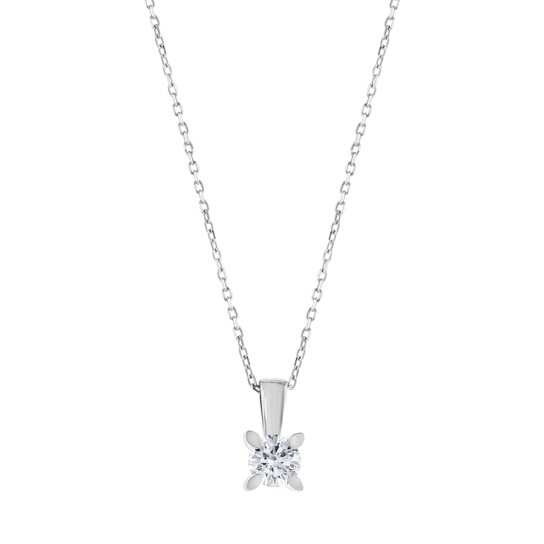 0.50 Karat EF SI Solitaire Diamond Necklace