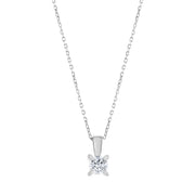 0.50 Karat EF SI Solitaire Diamond Necklace