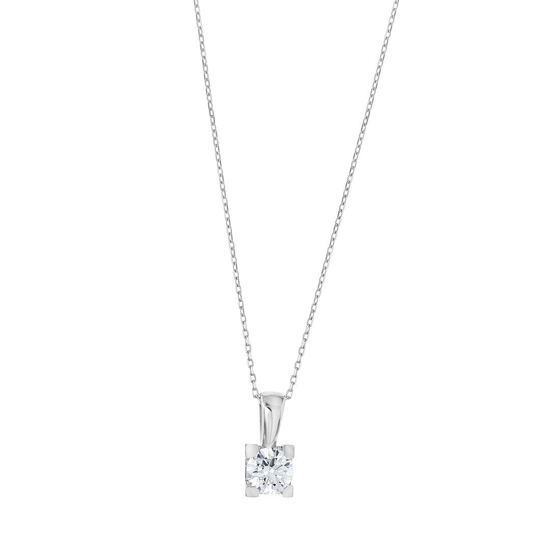 0.32 Karat GH SI Solitaire Diamond Necklace