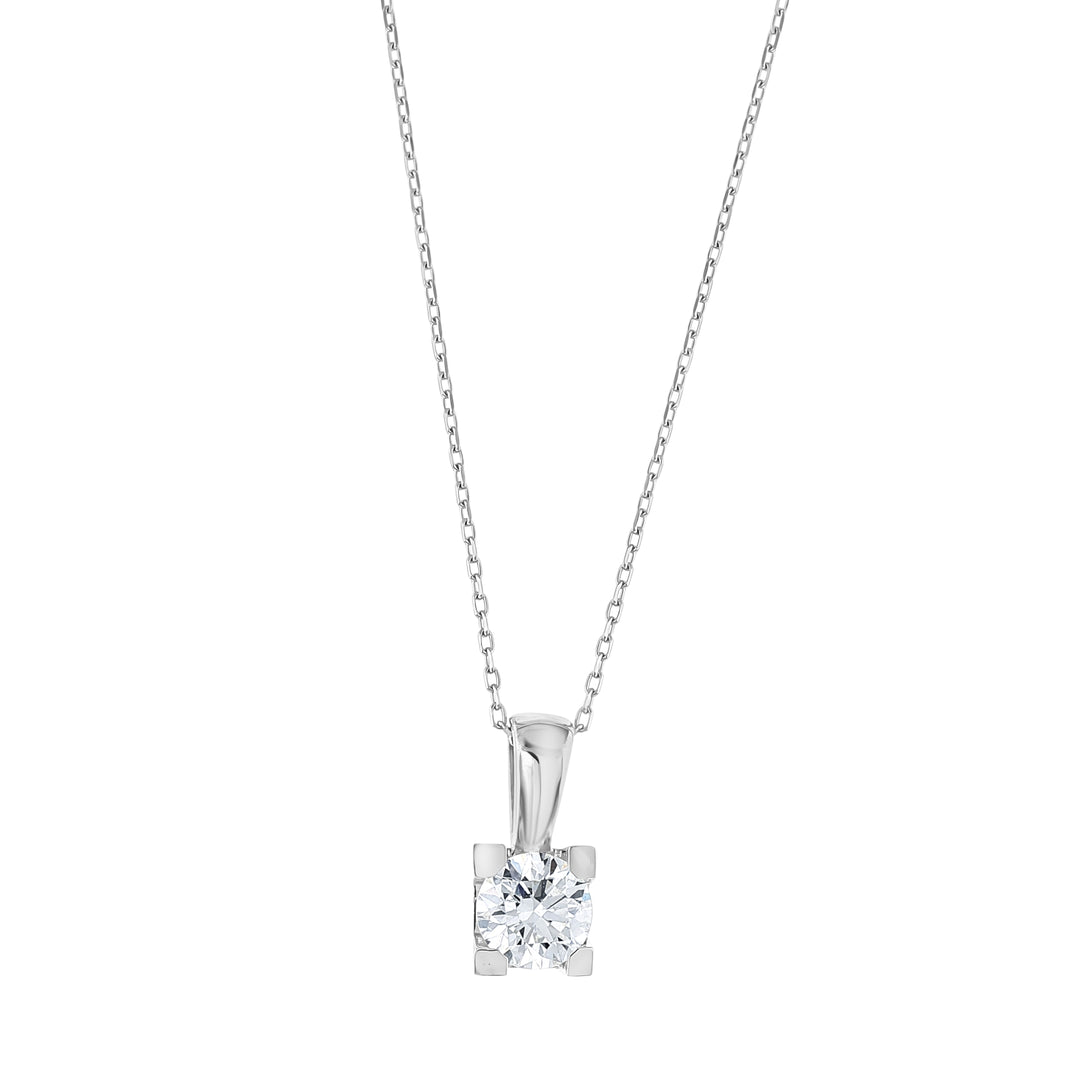 0.32 Karat GH SI Solitaire Diamond Necklace