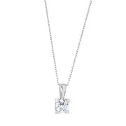 0.32 Karat GH SI Solitaire Diamond Necklace
