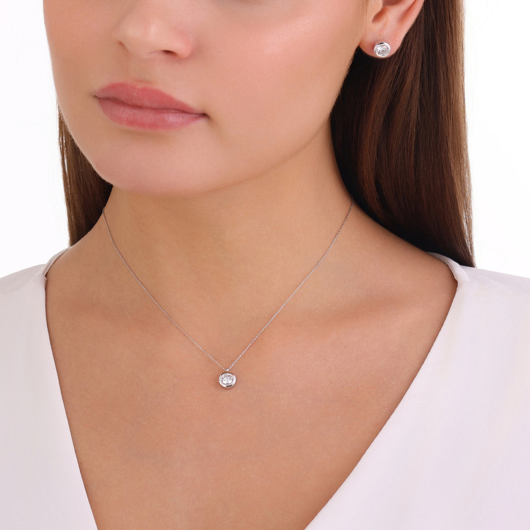 0.52 Karat FG SI Solitaire Diamond Necklace