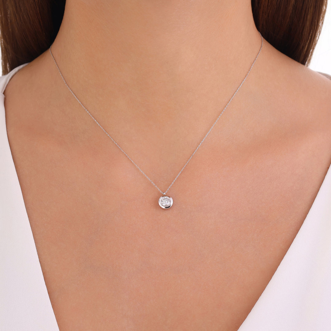 0.52 Karat FG SI Solitaire Diamond Necklace
