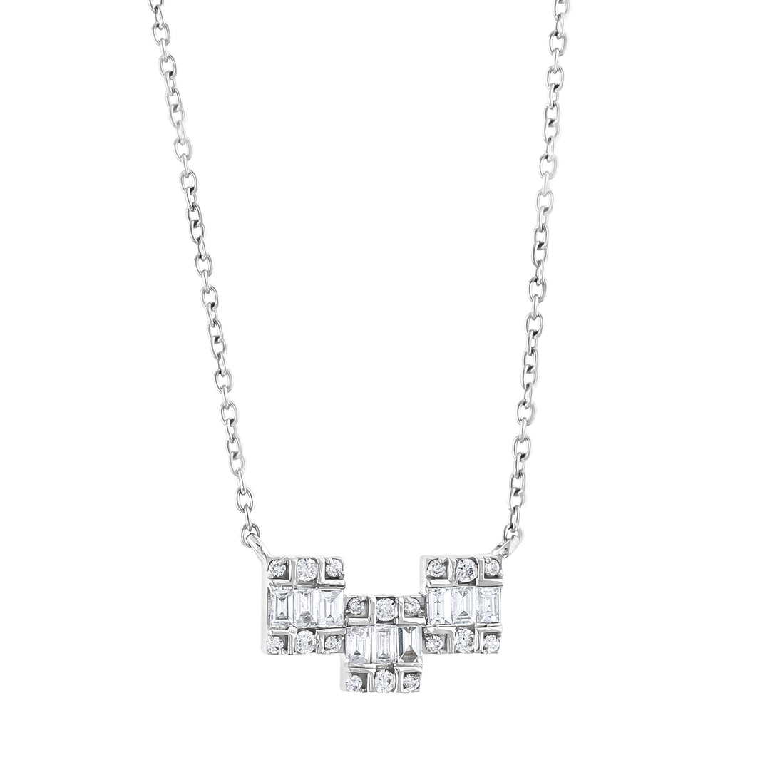 0.35 Karat Baguette Design Diamond Necklace