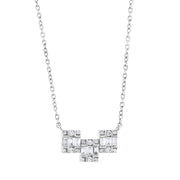 0.35 Karat Baguette Design Diamond Necklace